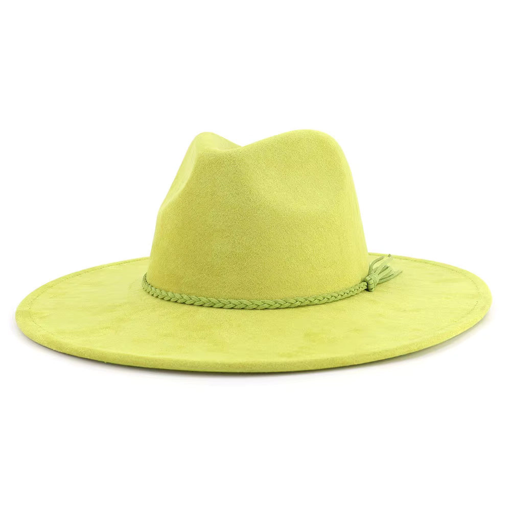 Blank Suede Wide Brim Fedora Hats