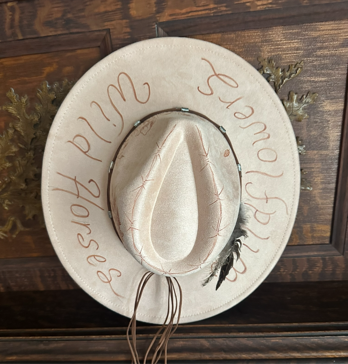 Blush Wildhorses Wildflowers Suede Hat