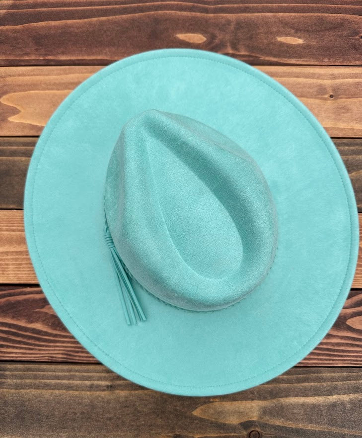 Blank Suede Wide Brim Hats