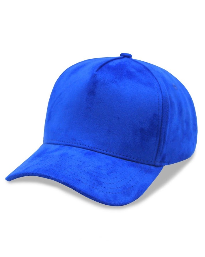 Blue baseball cap on a white background
