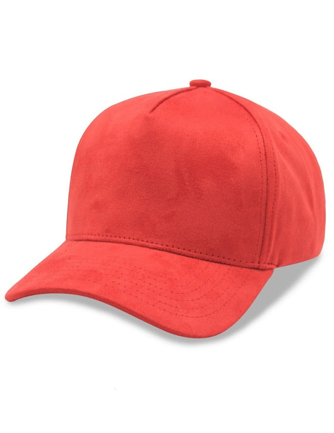 Red baseball cap on a white background