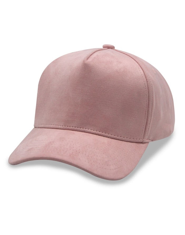 Pink baseball cap on a white background