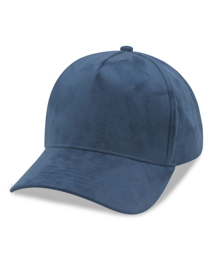 Blue baseball cap on a white background