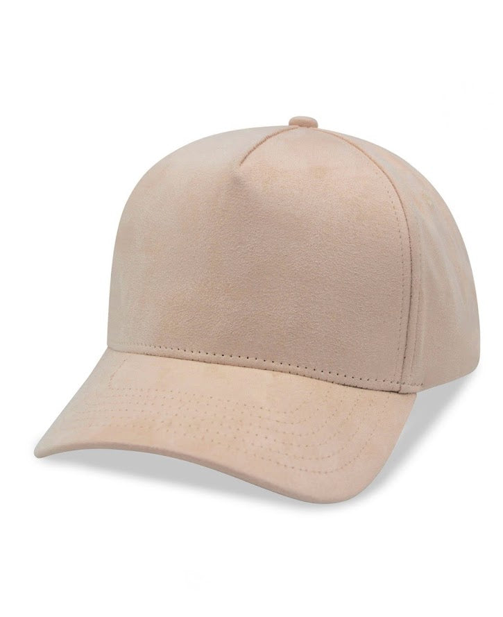 Beige baseball cap on a white background