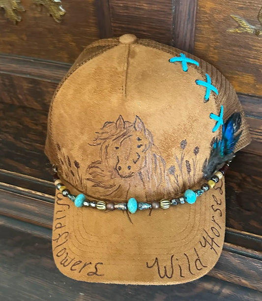 Wildflowers Wild Horses Trucker Hat