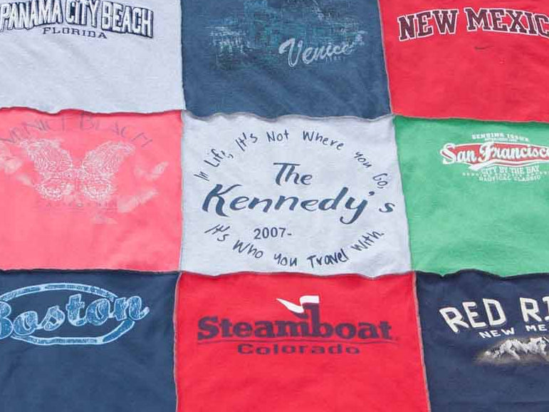 Custom T-shirt Quilt Block