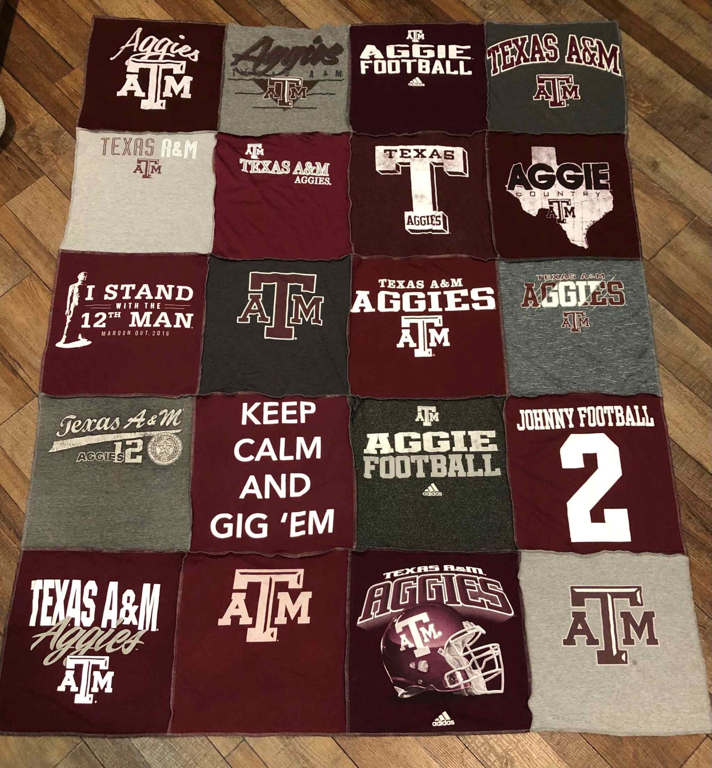 Texas A&M Vintage T-shirt Quilt