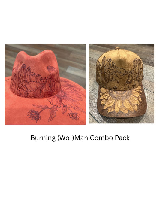 Burning (Wo-)Man Combo Hat and Cap Patterns